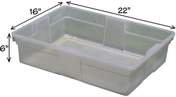 Empty Rubbermaid tub image